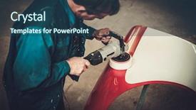  Presentation with restoration - Cool new presentation with mechanic polishning car body details backdrop and a ocean colored foreground