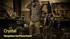  Presentation with ford - Beautiful PPT theme featuring mechanic preparing ford lathe works backdrop and a wine colored foreground