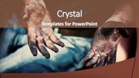  Presentation with mechanic - Theme enhanced with mechanic with dirty hands background and a coral colored foreground