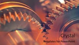  Presentation with gears - Beautiful PPT layouts featuring mechanical - abstract gears backdrop and a red colored foreground