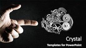  Presentation with black hand - Audience pleasing slide deck consisting of mechanical - close up of hand backdrop and a black colored foreground