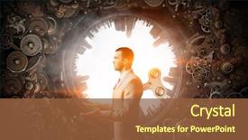  Presentation with energy - Slides enhanced with mechanical - his energy never ends mixed background and a tawny brown colored foreground