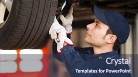  Presentation with mechanic - Cool new PPT theme with mechanical - mechanic using a lamp backdrop and a ocean colored foreground