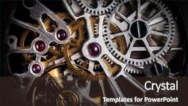  Presentation with mechanical - Colorful presentation enhanced with mechanical - mechanism clockwork of a watch backdrop and a wine colored foreground