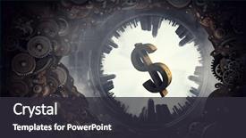  Presentation with mechanical gear - PPT theme with mechanical - metal gear mechanism mixed media background and a dark gray colored foreground