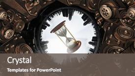  Presentation with mechanical gear - Presentation theme consisting of mechanical - metal gear mechanism mixed media background and a dark gray colored foreground