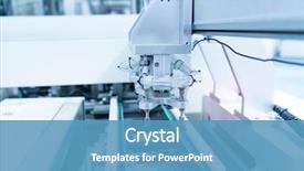  Presentation with compressed air - Amazing presentation design having mechanical - robotic pneumatic piston sucker unit backdrop and a teal colored foreground