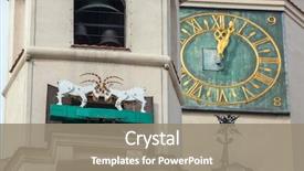  Presentation with town hall - Cool new presentation with mechanical - tower of the city hall backdrop and a gray colored foreground