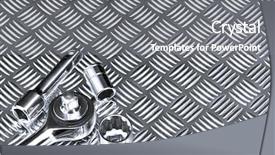  Presentation with mechanical engineering steampunk - Presentation design enhanced with mechanical background image of socket background and a gray colored foreground