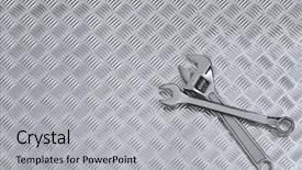  Presentation with mechanical - Cool new slide set with mechanical background image of two backdrop and a  colored foreground