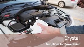 Presentation with car park - Beautiful theme featuring close up of man checking backdrop and a coral colored foreground