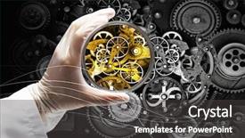  Presentation with biochemistry - Beautiful PPT layouts featuring mechanical chemical - biochemistry research test backdrop and a  colored foreground