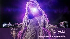  Presentation with steampunk - Slides with mechanical chemical - post-apocalyptic futuristic character fantasy steampunk background and a violet colored foreground