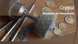  Presentation with metal detector - Presentation enhanced with mechanical cleaning of soviet vintage background and a violet colored foreground