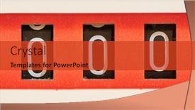  Presentation with water flow - Presentation theme consisting of mechanical-counter-industrial-flow-meter background and a red colored foreground