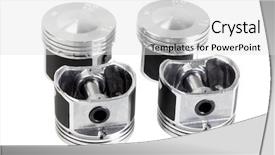  Presentation with automotive - Audience pleasing presentation consisting of mechanical crank - automotive piston backdrop and a light gray colored foreground