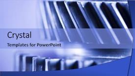  Presentation with gears - Presentation theme having mechanical crank - gears meshing together background and a  colored foreground