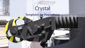  Presentation with a part is a part is a part - Amazing PPT layouts having mechanical crank - part of windlass in dockyard backdrop and a sky blue colored foreground