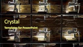  Presentation with mounted mount etna volcano - Presentation theme enhanced with mechanical crank - six manual meat grinders mounted background and a wine colored foreground