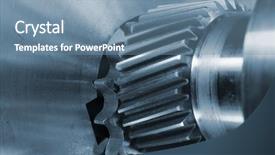  Presentation with titanium - Presentation enhanced with mechanical design - titanium gear against steel close-ups background and a  colored foreground