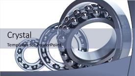  Presentation with design mechanical engineering - Cool new presentation theme with mechanical design engineering - bearing tool isolated on white backdrop and a seafoam green colored foreground