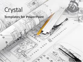 Mechanical Engineering Design Drawing PPT template 61 | CrystalGraphics