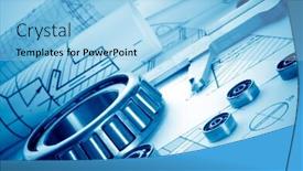  Presentation with bearing - PPT layouts featuring mechanical-drawing-and-tools-bearing background and a light blue colored foreground