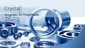 Presentation with bearing - Cool new presentation with mechanical-drawing-and-tools-bearing backdrop and a light blue colored foreground