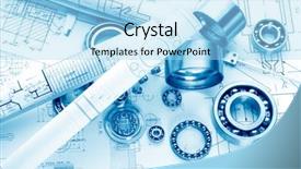  Presentation with bearing - Slide deck consisting of mechanical-drawing-and-tools-bearing background and a arctic colored foreground