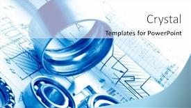  Presentation with bearing - PPT layouts consisting of mechanical-drawing-and-tools-bearing background and a white colored foreground