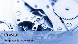  Presentation with spare parts - Audience pleasing presentation consisting of mechanical engineering - close up shot of watch backdrop and a light blue colored foreground