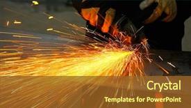  Presentation with mechanical engineering - Amazing theme having mechanical engineering - machine for grinding steel backdrop and a tawny brown colored foreground