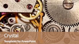  Presentation with mechanism - Audience pleasing presentation consisting of mechanical engineering - old mechanism backdrop and a coral colored foreground