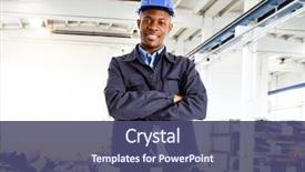  Presentation with mechanical engineering - Amazing slides having mechanical engineering - portrait of a smiling engineer backdrop and a ocean colored foreground