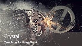  Presentation with law media - Slide deck consisting of mechanical engineering law - gears working mechanism mixed media background and a  colored foreground