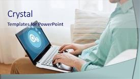  Presentation with iot agriculture technology concept man - Audience pleasing presentation design consisting of mechanical free - technology leisure advertisement and lifestyle backdrop and a sky blue colored foreground