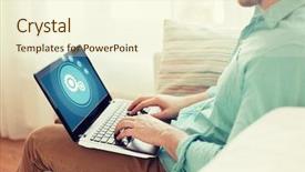  Presentation with advertisement - Cool new PPT theme with mechanical free - technology leisure advertisement and lifestyle backdrop and a cream colored foreground