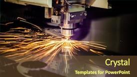  Presentation with laser cutting - Audience pleasing slide deck consisting of mechanical heat automation - cnc laser cutting of metal backdrop and a tawny brown colored foreground