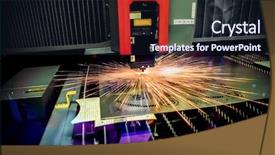  Presentation with laser cutting - Theme enhanced with mechanical heat automation - cnc laser cutting of metal background and a wine colored foreground