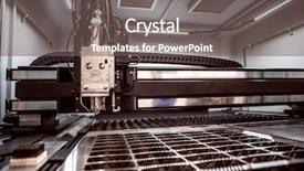  Presentation with laser cutting - Slide deck consisting of mechanical heat automation - cnc laser cutting of metal background and a gray colored foreground
