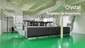  Presentation with industry - Slide deck consisting of mechanical industry - industrial space background and a seafoam green colored foreground