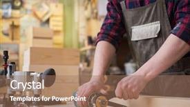  Presentation with instrument - PPT theme having mechanical measurment - carpenter repairing instrument for wooden background and a coral colored foreground