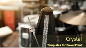  Presentation with classical music - PPT layouts consisting of mechanical-metronome-for-music-rhythm background and a tawny brown colored foreground