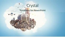  Presentation with development - Amazing PPT theme having  backdrop and a  colored foreground