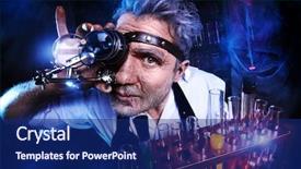  Presentation with crazy - Cool new presentation design with inventors - portrait of a crazy medieval backdrop and a navy blue colored foreground