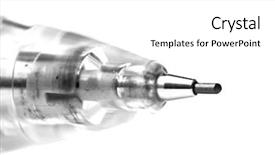  Presentation with mechanical engineering ptp - Audience pleasing slide set consisting of mechanical pencil close up shot backdrop and a white colored foreground