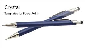  Presentation with mechanical - PPT layouts featuring mechanical pencil on white background background and a  colored foreground