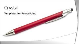  Presentation with mechanical - Amazing PPT layouts having mechanical pencil on white background backdrop and a white colored foreground