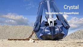  Presentation with coal industry - Amazing presentation having mechanical pulleys - blue industrial claw used backdrop and a teal colored foreground