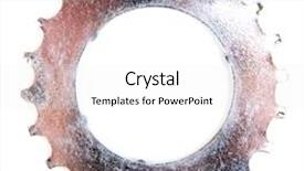  Presentation with metal - Colorful PPT theme enhanced with mechanical pulleys - metal cogwheel isolated on white backdrop and a white colored foreground